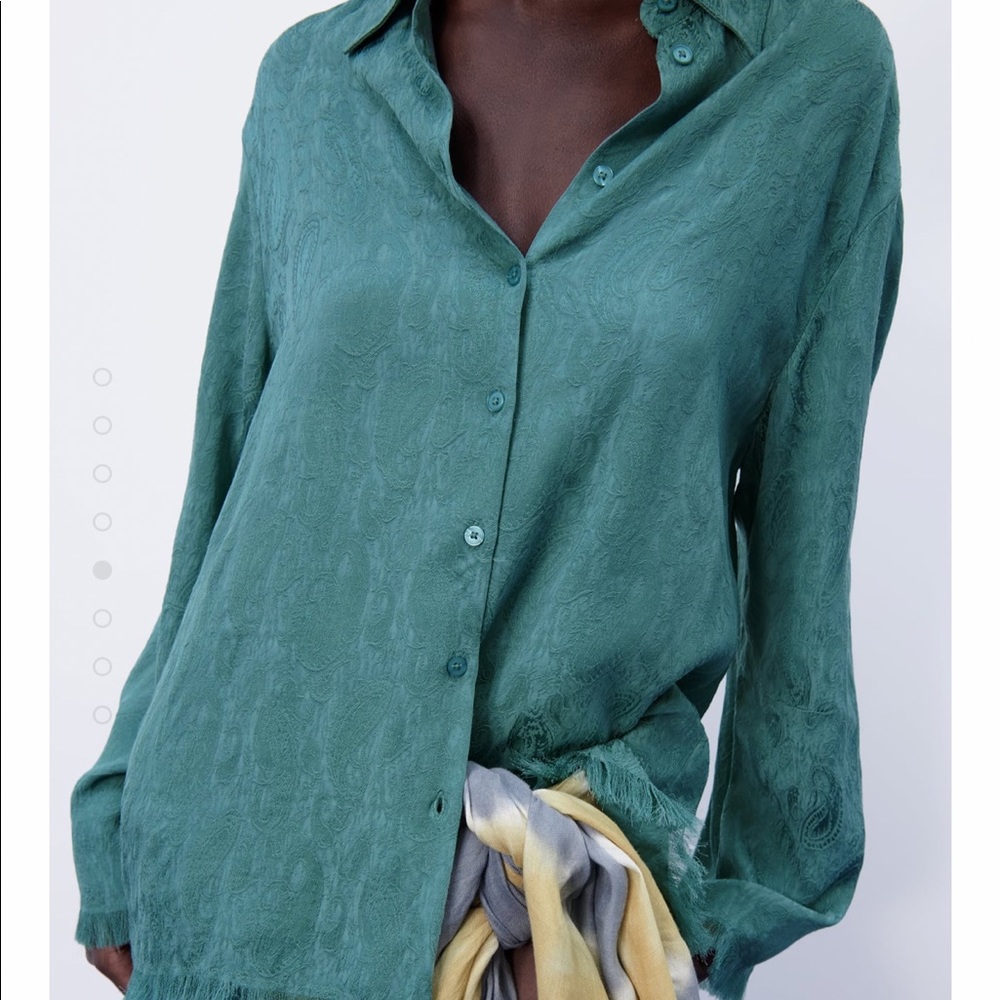 Zara paisley button down